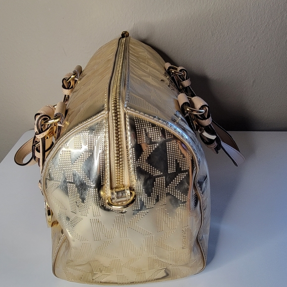 Michael Kors Grayson Large Satchel Mirror Metallic purse - Picture 2 of 8